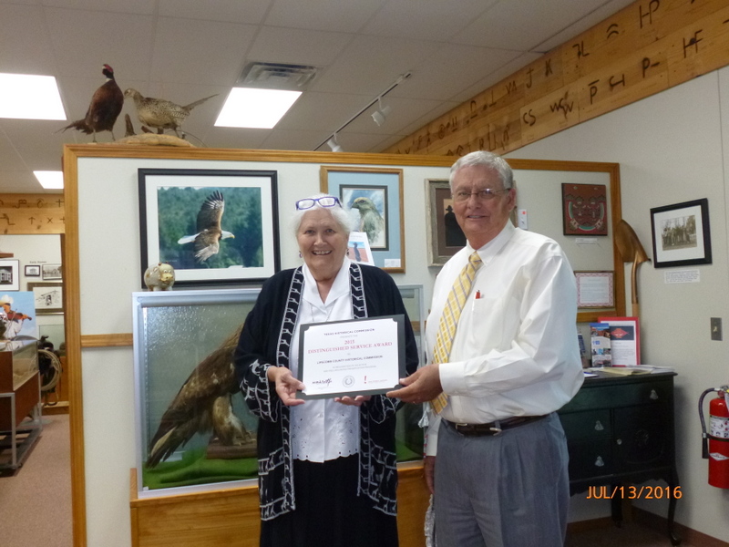 Wolfcreek Heritage Museum Distinguished Service Award